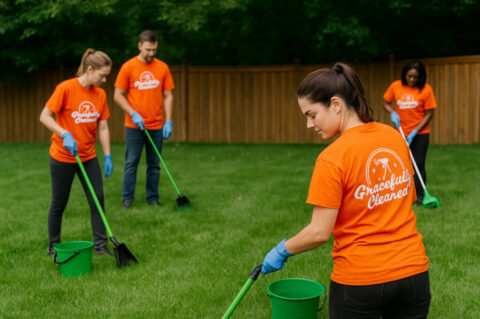 gracefully cleaned poop removal team